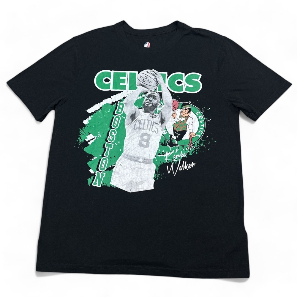 NBA Celtics Kimba Walker T Shirt Adult Size Medium Black Green Vintage Style Tee